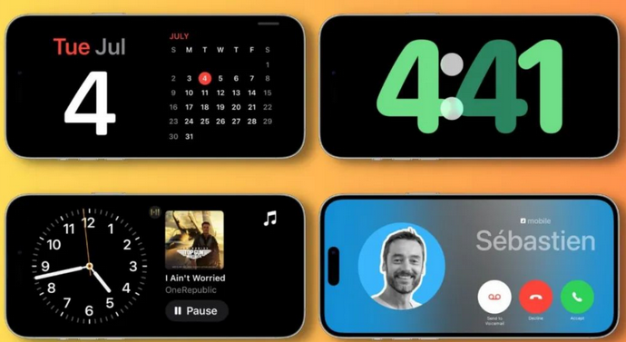 三台苹果手机维修分享iOS17横屏充电待机显示有什么好处 