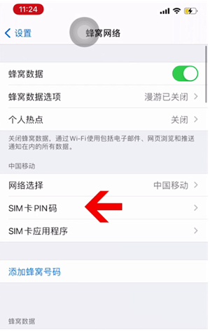 三台苹果14维修网分享如何给iPhone14的SIM卡设置密码 