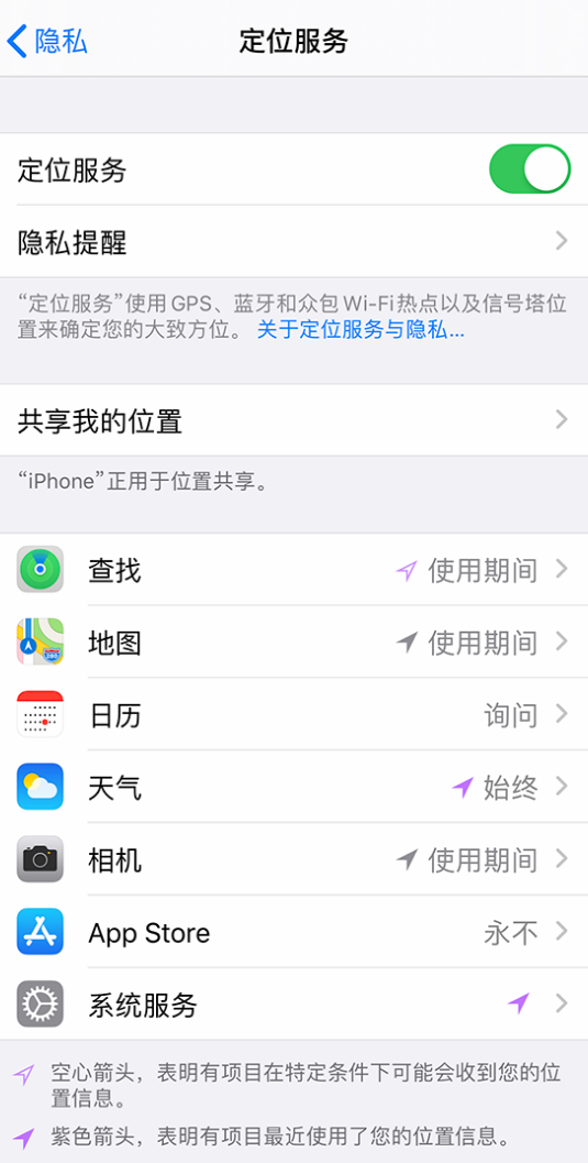 三台苹果手机维修分享iPhone 状态栏中时间显示为蓝色图标是什么情况 